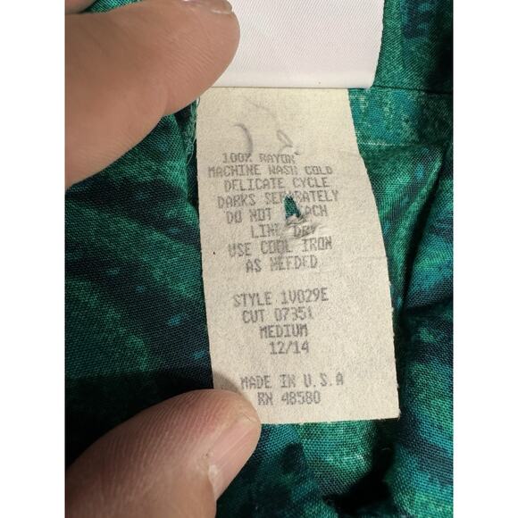 Vintage Style My Way M Green Purple Gold Baroque Medusa Head Medallion Tunic Top - Picture 4 of 10